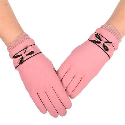 Winter Windproof Plush Women Gloves Warm Touch Screen
