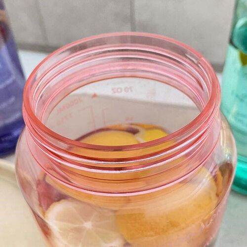 2L Portable Water Bottle Large Capacity Plastic Straw Water