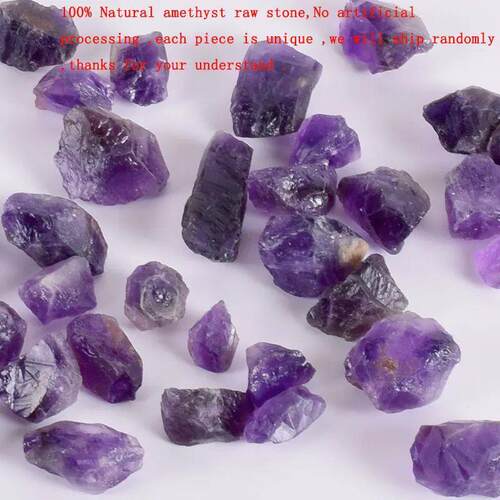 50g Bulk Raw Stone Dark Amethyst Irregular Natural Rock And