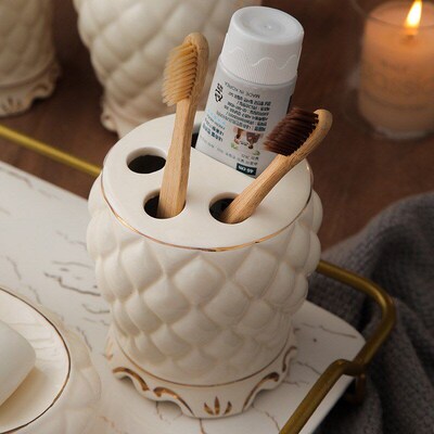 European Ceramic Bathroom 5Piece Set Bathroom Supplies with
