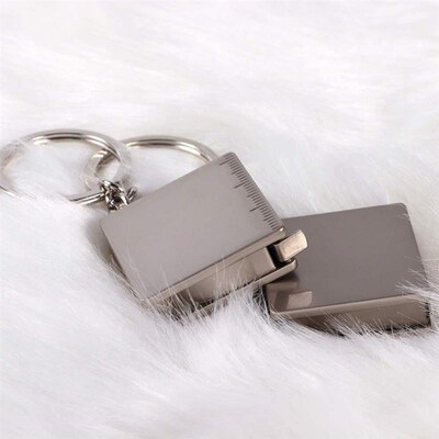Stainless Steel Tape Measure Keychain 金属卷尺钥匙扣便携实用
