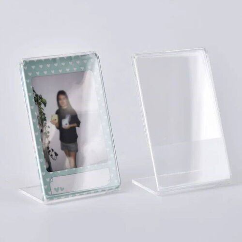 Acrylic Mini Photo Frame Holder Standing Rack Clear Photos F