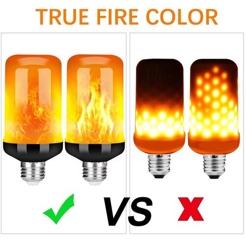 B22 E27 LED Flame Light Bulbs 4 Modes Party LED Flame Effect