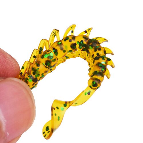 10Pcs Shrimp Smell Worm Fishing Lure Larva Silicone Artifici