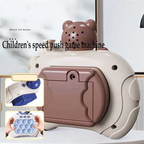 Press Bubble Game Challenge Bear Pop Up Fidget Toys Light Wh