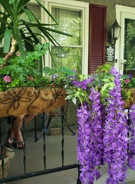 1Pc 110cm Wisteria Artificial Flower Silk Vine Hanging Garla