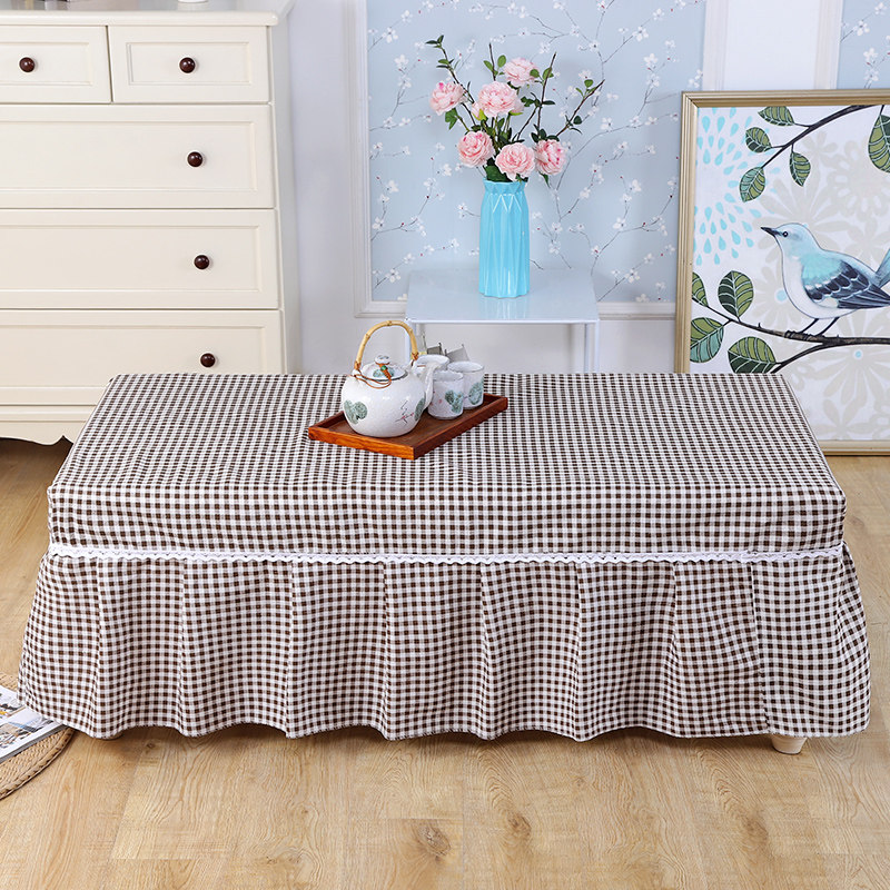 茶几罩长方形全包款家用客厅餐桌布棉麻小清新防尘幼儿园桌布艺