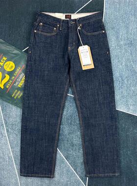 Pink Selvedge Denim Jeans for Men Autumn Winter Heavyweight