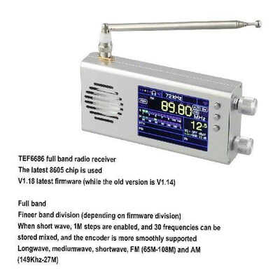 Portable TEF6686 Plus 2nd Generation Full Band Radio