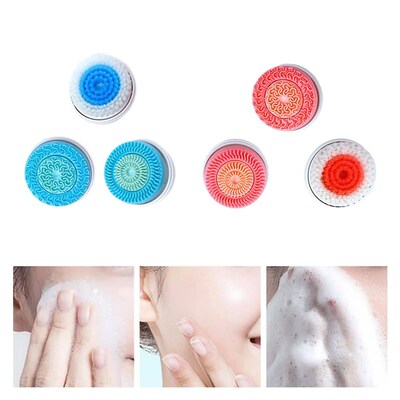 3 Pieces Replaceable Facial Cleansing Brush Heads, Wash Face
