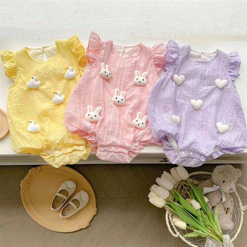 Infants One-piece Clothing Baby Girls Bag Fart Clothing Fl
