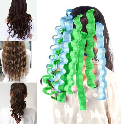 12pcs Heatless Hair Curler No Heat Hair Rollers Soft Curls C