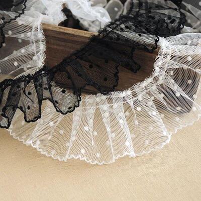 6CM Wide Modern Wavelet Pleated Mesh Yarn Three-dimensional