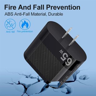 65W Charger USB Charging Fast Mobile Charge Phone Ports