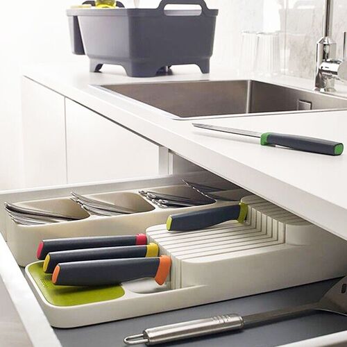 Cutlery Storage Tray Knife Block Holder Tableware Organizer