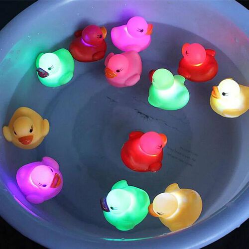 LED Sensor Luminous Duck Children Float Rubber Duck Floating