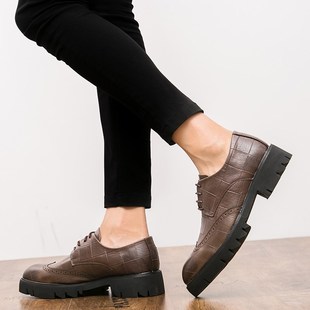 New Arrival Mens Casual Leather Shoes Thick soled Formal Sho