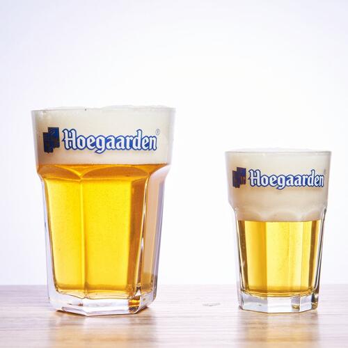 A hexagonal Hoegaarden is a very large glass
