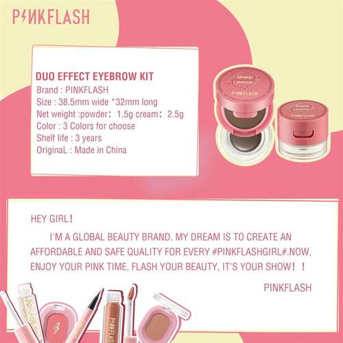 2 In 1 Eyebrow Cream Double-Deck Waterproof Multi-uses High