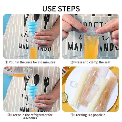 Disposable Ice Popsicle Bag Ice Pop Mold Bags Ice Cream Stic