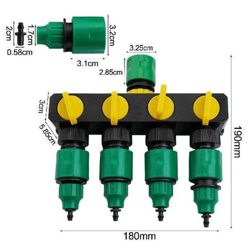 Garden Watering As Picture 4-Way Water Diverter Efficient