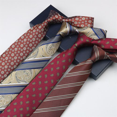 HighClass Pattern Tie for Men 8cm Handmade Polyester Long Ti