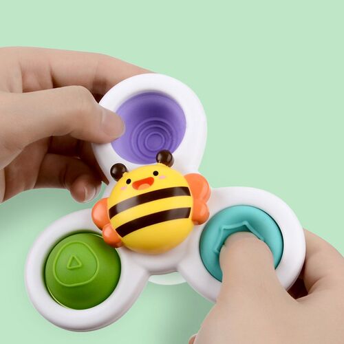 1PcsCartoon Fidget Suction Cup Spinner Toy For Baby Rotating