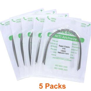 Orthodontic Nitinol Arches 5 Packs Super Elastics Dental Wir