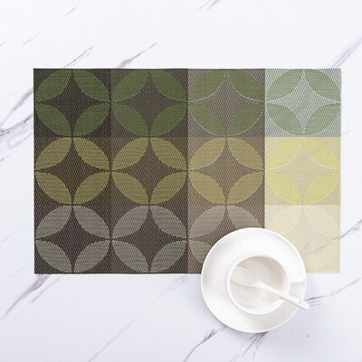 30 * 45CM European and American blue rectangular dining mat
