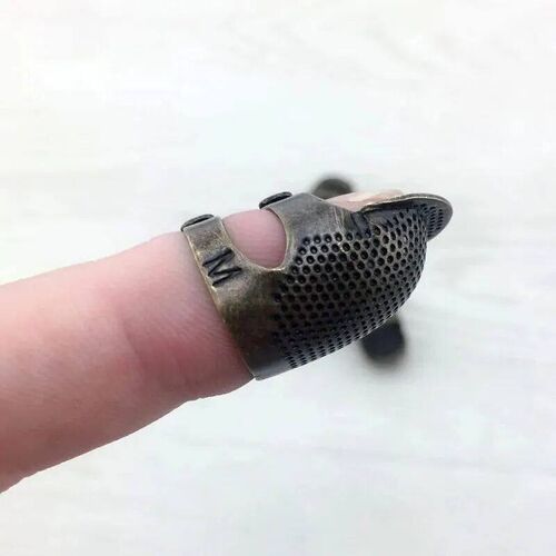 Adjustable Vintage Sewing Thimble, Handmade Non-slip Embroid
