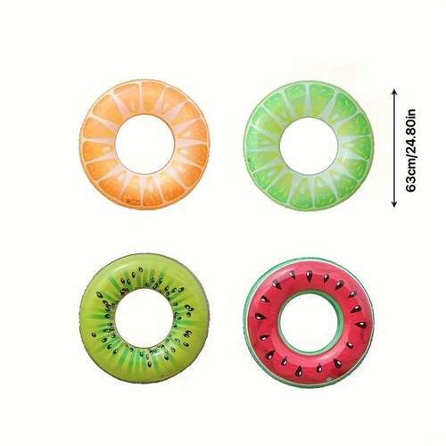 Fruit Pool Float, Watermelon Orange Lemon Swim Tube Ring, In