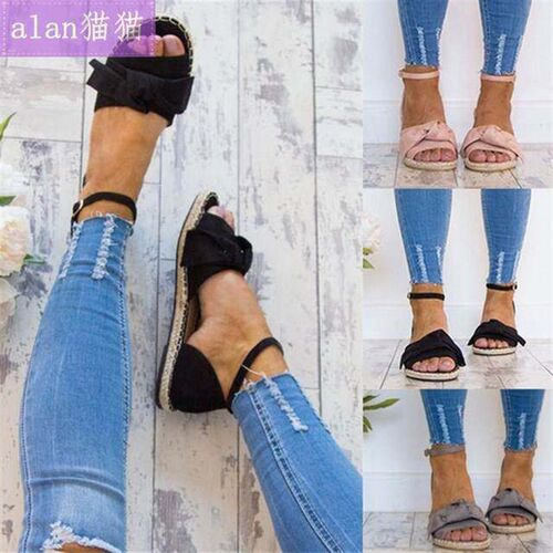 Women Sandals Summer Plus Size Shoes Lady Peep Toe Low Heels