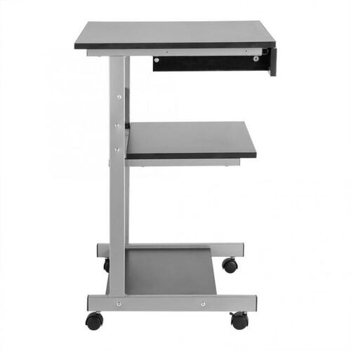 Portable Modern Wooden Rolling Mobile Standing Computer Lapt
