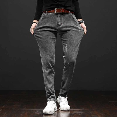 Spring and Summer Casual Mens Jeans Tingles Stetch Slim-Fit