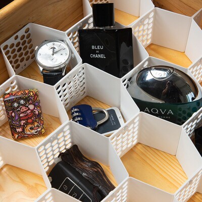 DIY Honeycomb Drawer Divider Organizer Adjustable Storage Pa