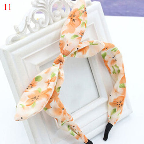 Sweet Big Bow Rabbit Ear Head Hoop Floral/Striped Women Head