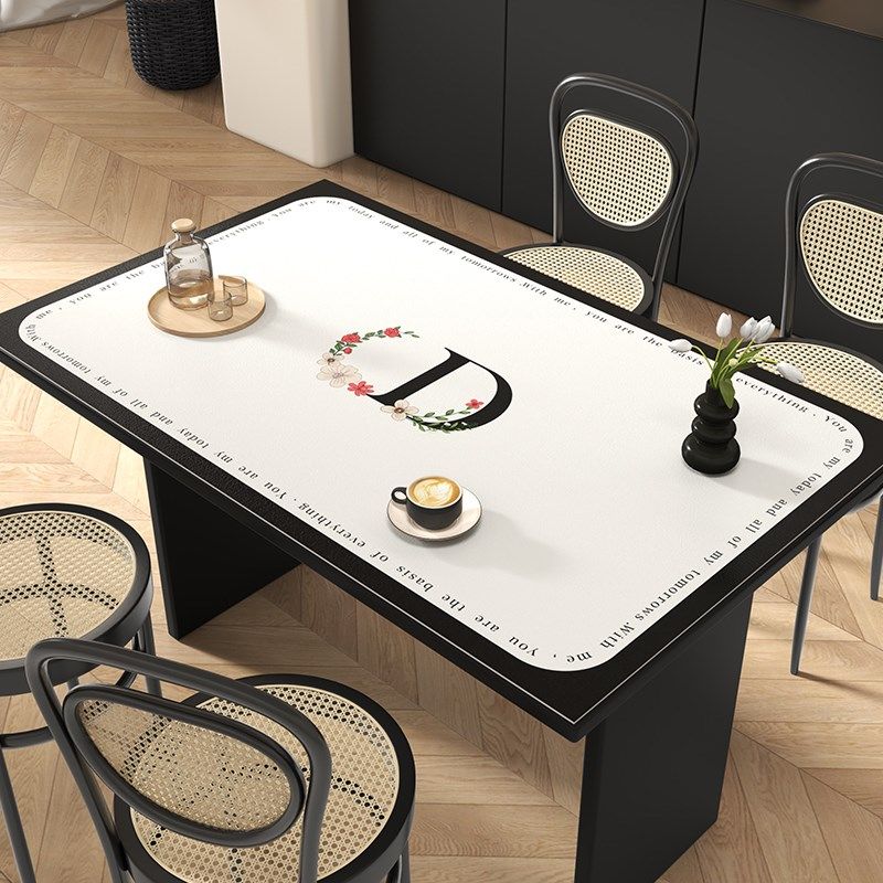 餐桌桌布防水防油皮革桌垫餐桌垫长方形防烫隔热高级感垫子茶几布,居家布艺,桌布,淘宝优惠券,粉丝福利购,淘宝优惠卷