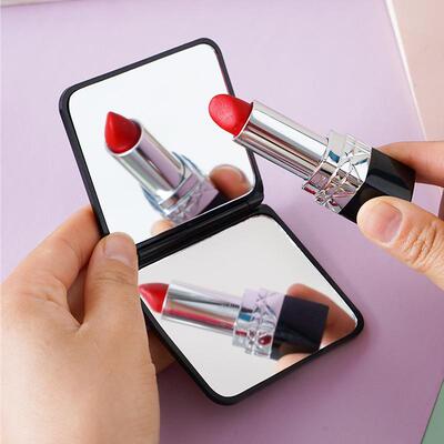 Portable Mini Makeup Mirror - Double-Sided, Compact, and Fol