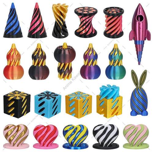 3D Printed Spiral Cone Toy Impossible Pyramid Passthrough Sc