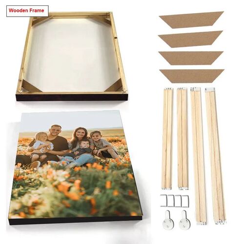 Custom Print Your Photo  Painting Poster with DIY Wooden Fra