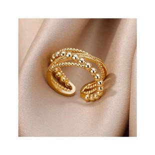 Stainless Steel Rings for Women Aesthetic Sunflower Gold Pla