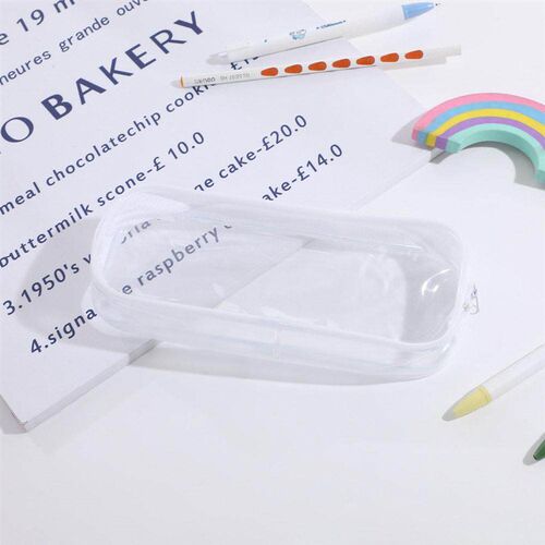 Soft Plastic Transparent Pencil Case Student Pvc Clear Pen B