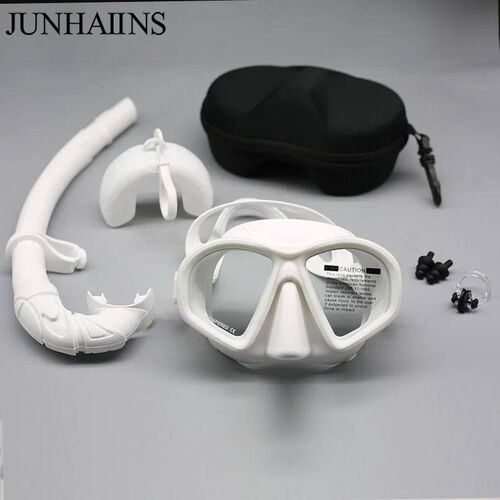 Tempered Glass Freediving Mask Snorkeling Set Foldable snork