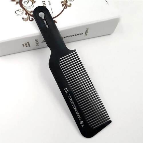 Black Flattop Hair Cutting Comb Wide Tooth Men Cut Hair Brus