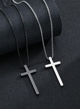 Cross necklace Mens fashion sweater chain十字架项链男