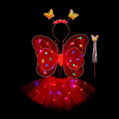2-6 Year LED Children Costume Props Girls Skirts Luminous Wi