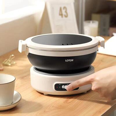 1.2L Folded Electric Cooking Pot Portable Travel Multicooker