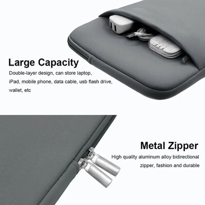 1PC Portable Laptop Bag Sleeve Case ver Soft Notebook Pouch