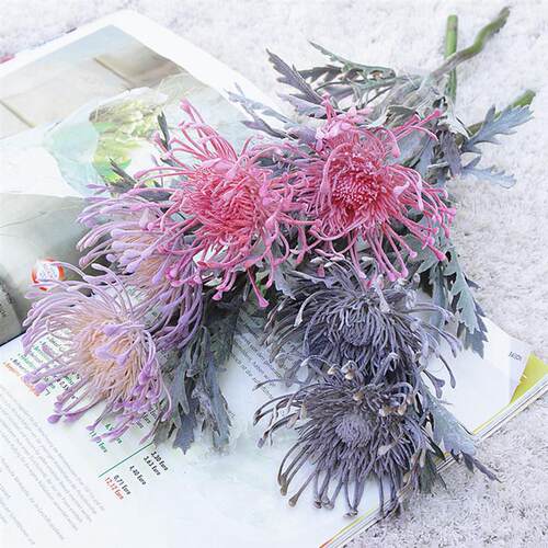 Artificial Flowers Short Branch Crab Claw 2 Fork Pincushion