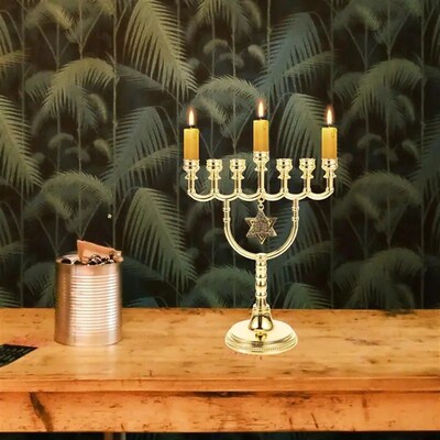 Holder Menorah Decor Table Stand Candelabra Je Candlestick G